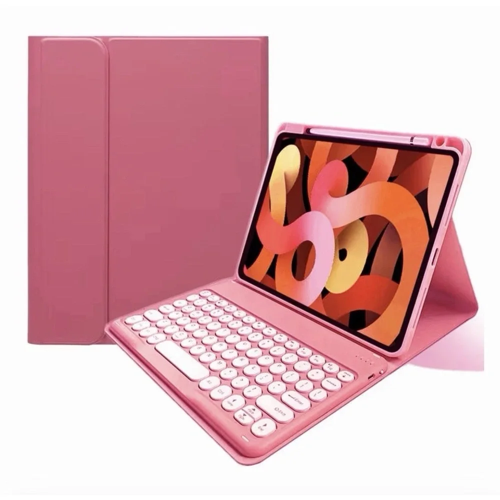 Wireless keyboard protective case for ipad‎ Pro 11 M4 2024 and M5 2025 Pink